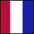 Scarlet-White-Bright Royal Metallic Flag with Rod