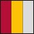 Scarlet-Gold-Silver Metallic Flag with Rod