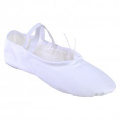 Baiwu Women\'s Canvas Split Sole Dance Slipper