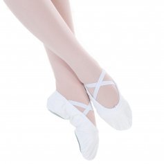 Baiwu Women\'s Canvas Split Sole Dance Slipper