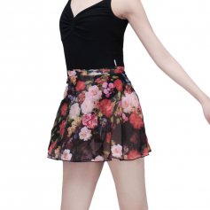 Baiwu Adult Printed Chiffon Wrap Ballet Skirt