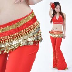 248 Gold Coins Belly Dance Waist Scarf
