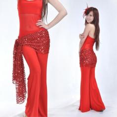 Belly Dance Hip Scarf With Paillette