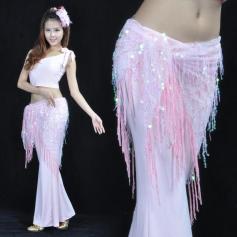 Belly Dance Hip Scarf With Fringe