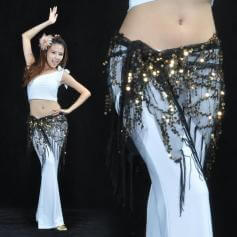 Belly Dance Hip Scarf With Fringe