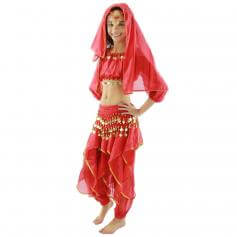 Long Sleeve 5-Piece Children Belly Dance Costume