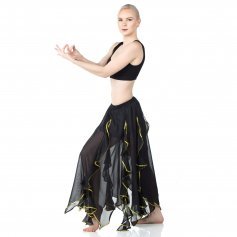 Danzcue Adult Belly Side Split Chiffon Skirt