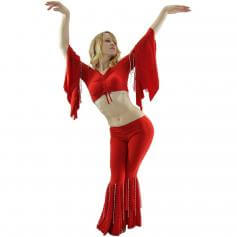 Bead String 2-Piece Belly Dance Costume(Belt no included)