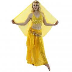 Florals 5-Piece Bra and Muslin Skirt Belly Dance Costume