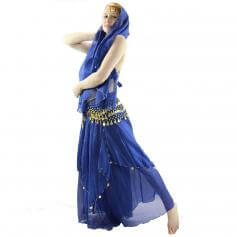 Florals 5-Piece Bra and Muslin Skirt Belly Dance Costume