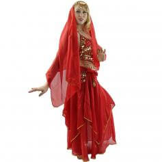 Red Pepper 5-Piece Belly Dance Costume