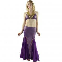 Long Fishtail 2-Piece Belly Dance Costume (Belt not included)