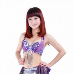 Fashion Diamond Butterfly Design Belly Dance Bra