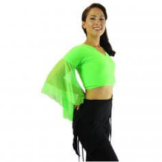 Chiffon Belly Dance Top with Transparent Sleeves