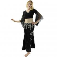 Chiffon Belly Dance Top with Transparent Sleeves