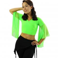 Chiffon Belly Dance Top with Transparent Sleeves