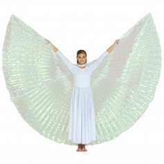 Iridescent White Worship Angel Wing