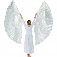 Silver Hand-held Worship Angel Wing