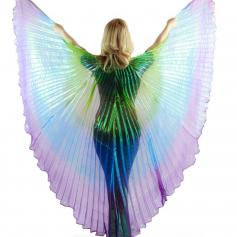 Green-Blue-Purple Gradient Color Worship Angel Wing