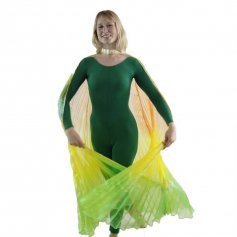 Orange-Gold-Green Gradient Color Worship Angel Wing