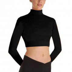 Body Wrappers BWProWear Long Sleeve Turtleneck Midriff Pullover