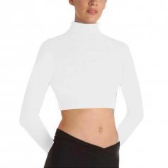 Body Wrappers BWProWear Long Sleeve Turtleneck Midriff Pullover