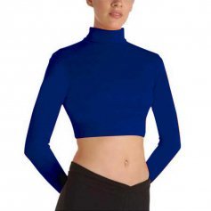 Body Wrappers BWProWear Long Sleeve Turtleneck Midriff Pullover