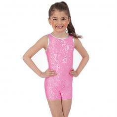 Body Wrappers Child Print Boatneck Bike-A-Tard
