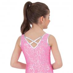 Body Wrappers Child Print Boatneck Bike-A-Tard