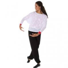 Body Wrappers Long Dolman Sleeve Pullover Sequins