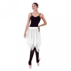 Uneven Hem Double Layer Chiffon Skirt Ministry Dance