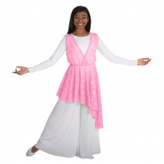 Body Wrappers Praise Dance Lace Asymmetrical Overlay