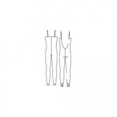 Body Wrappers totalSTRETCH Camisole body stirrup Tights