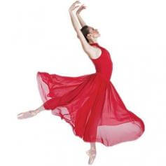 Body Wrappers Long Mock T-Neck Dance Dress