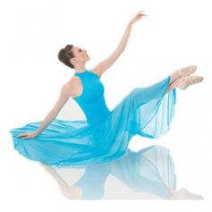 Body Wrappers Long Mock T-Neck Dance Dress