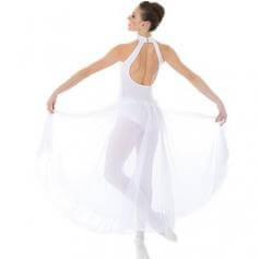 Body Wrappers Long Mock T-Neck Dance Dress