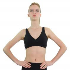 Danzcue Suede Tactel Criss Cross Bra Top