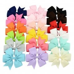 Danzcue 20pcs 3.15\" Baby Girls Ladies Clip Hair Bows