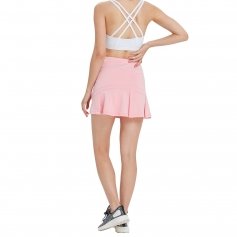 Danzcue Women\'s Pleated Tennis Skirt with Shorts Pocket, Athletic High Waisted Golf Running Skorts Skirts