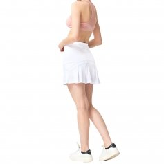 Danzcue Women\'s Pleated Tennis Skirt with Shorts Pocket, Athletic High Waisted Golf Running Skorts Skirts