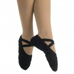 Danzcue Adult Canvas Pro Elastic Split Sole Ballet Sliper