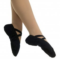 Danzcue Adult Canvas Pro Elastic Split Sole Ballet Sliper