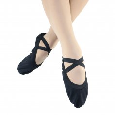Danzcue Adult Canvas Pro Elastic Split Sole Ballet Sliper