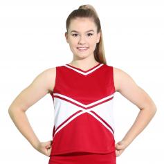 Danzcue Adult 2-Color Kick Sweetheart Cheerleaders Uniform Shell Top
