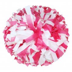 Danzcue 1 Pair 6\" Baton Handle Two Colors Plastic Cheerleading Pom Pom