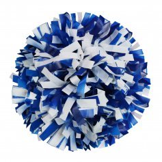 Danzcue 1 Pair 6\" Baton Handle Two Colors Plastic Cheerleading Pom Pom