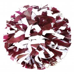 Danzcue 1 Pair 6\" Baton Handle Two Colors Plastic Cheerleading Pom Pom