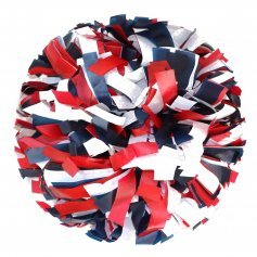 Danzcue1 Pair 6\" Baton Handle Three Colors Plastic Cheerleading Pom Pom