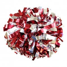 Danzcue 1 Pair 6\" Baton Handle Metallic Cheerleading Pom Pom