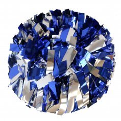 Danzcue 1 Pair 6\" Baton Handle Metallic Cheerleading Pom Pom